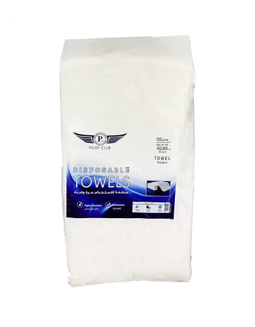 Pilot Disposable Towel 60 GSM )40*80 CM( 50Pcs Hand Bag